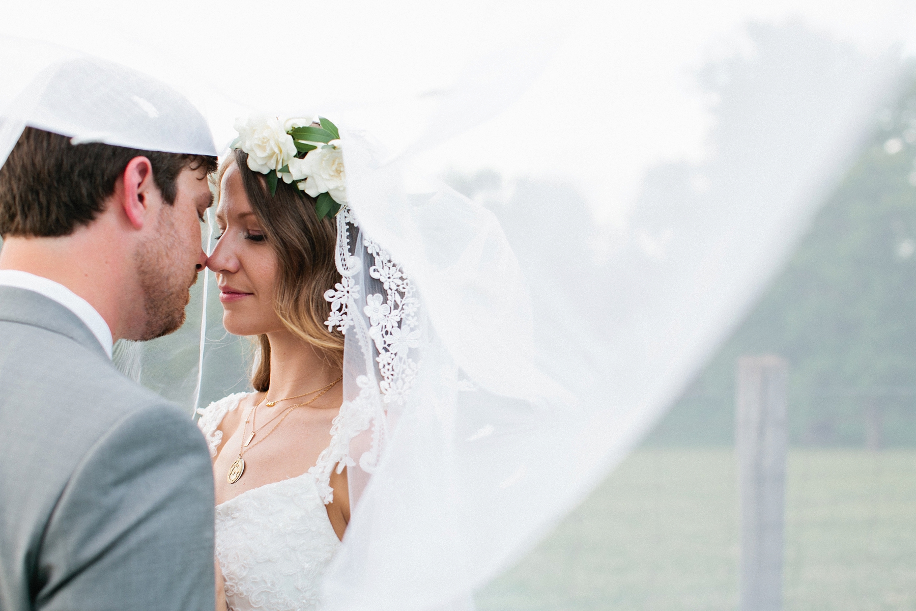 Bride and groom intimate portrait by Elle Danielle Photography
