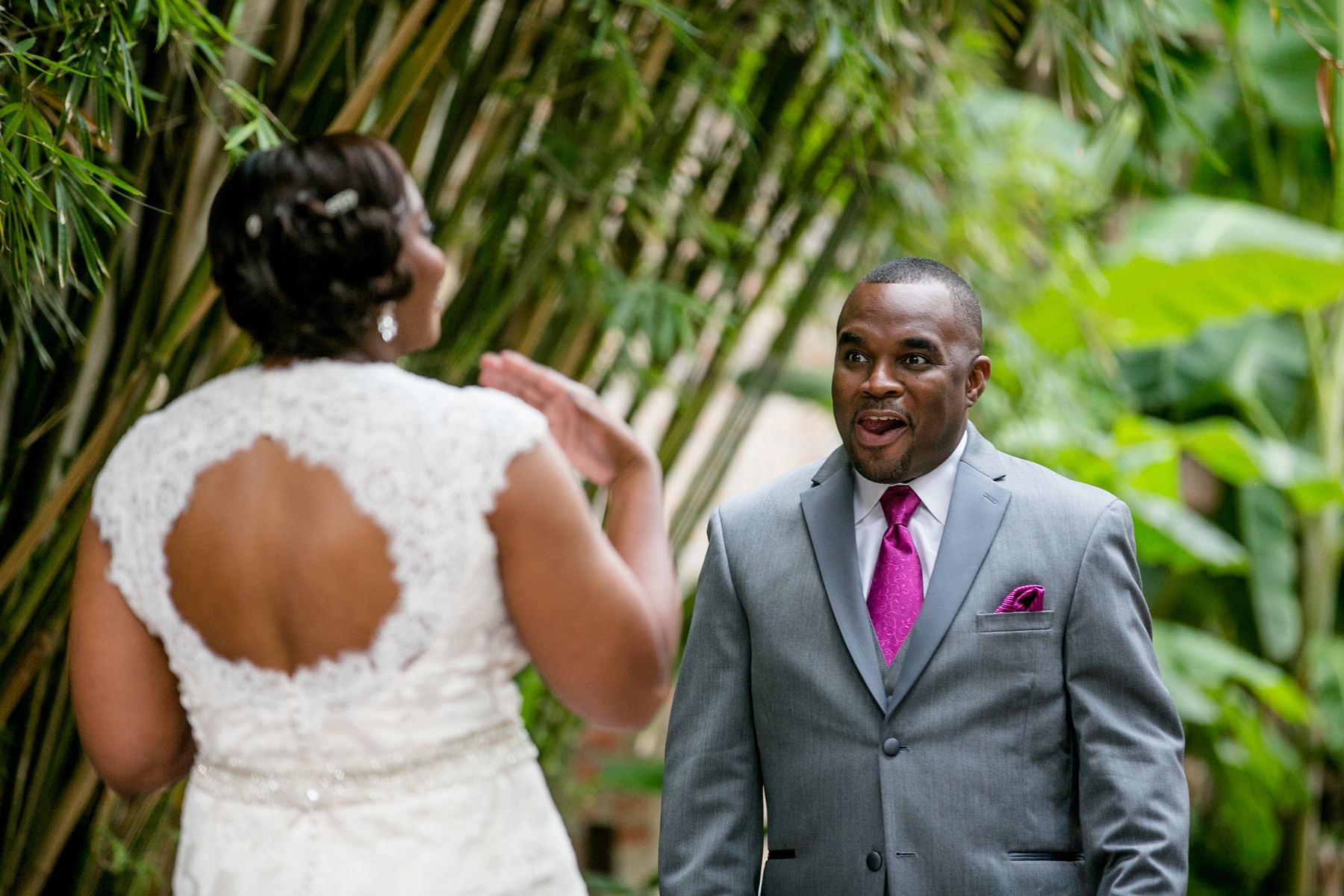 First look reaction by Elle Danielle Photography