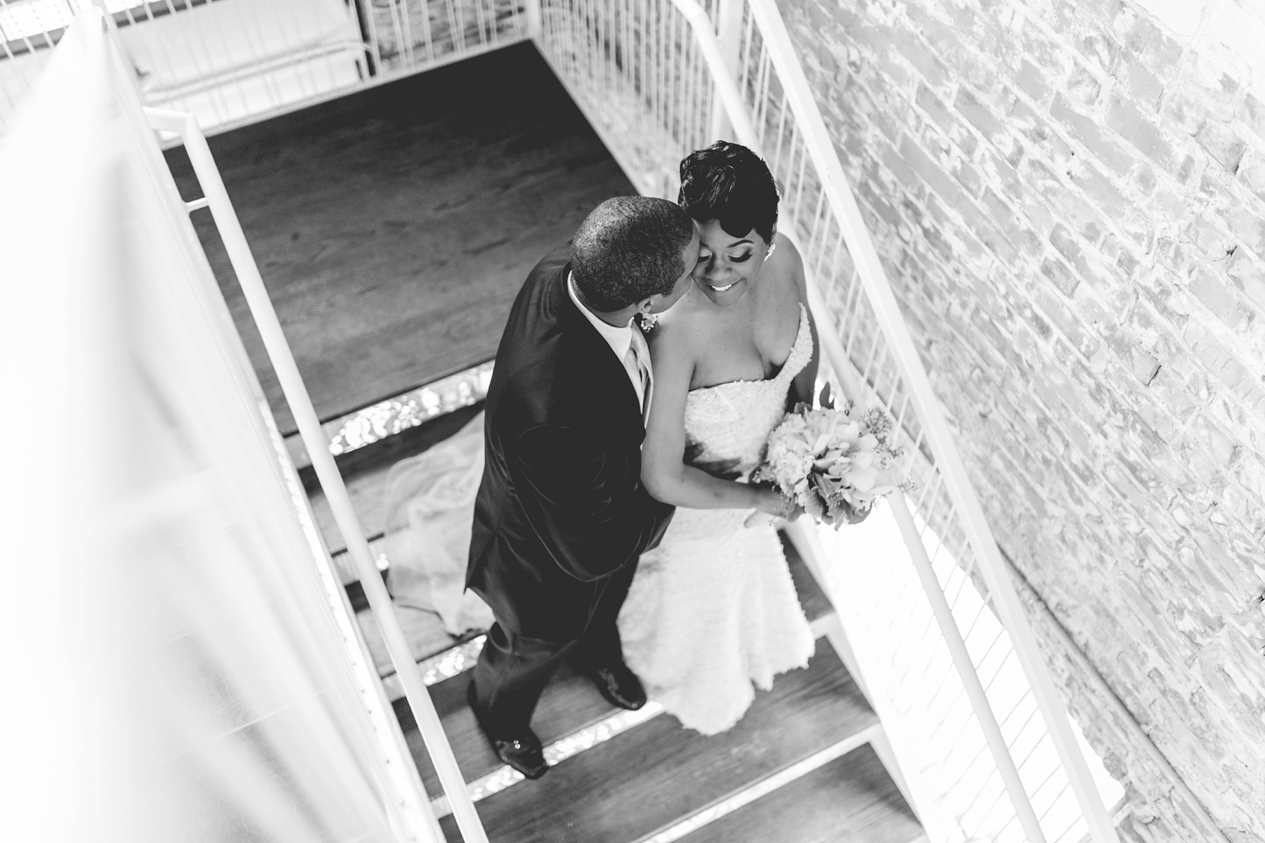 Black and white wedding portrait by Elle Danielle Photography